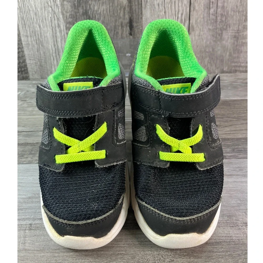 Nike Downshifter 6 Toddler Shoes Black Volt Green 684981-005 Size 10C